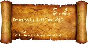 Doszpoly László névjegykártya