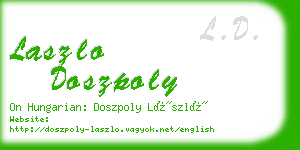 laszlo doszpoly business card